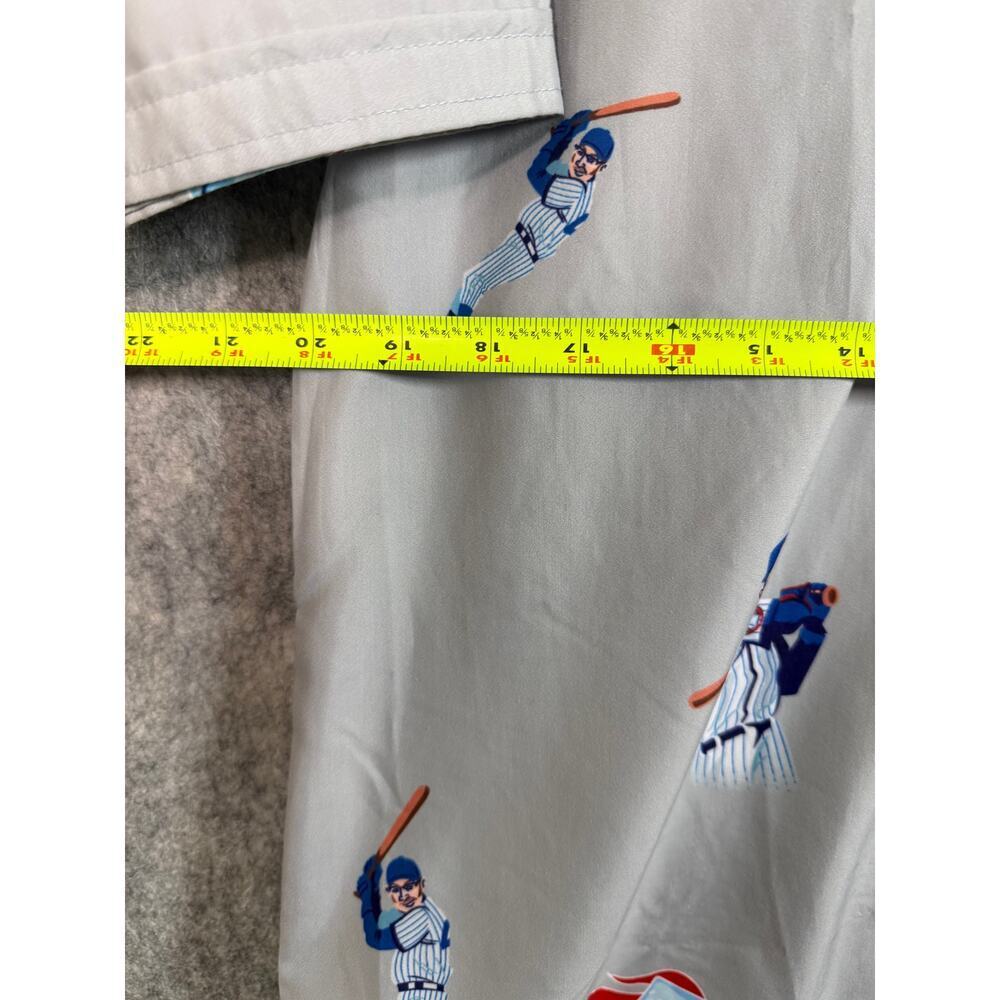 Rookie Of The Year x RSVLTS Gray Large Baseball Polyester Stretch Button Up - Picture 7 of 7
